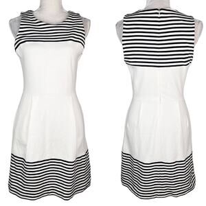 Madewell Striped Fit & Flare Verse Dress Small Sleeveless S